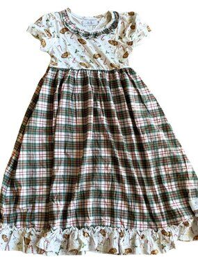 Entire Closet $5! Girl's Bamboo C&K Clothing Christmas Cookies & Milk Dress